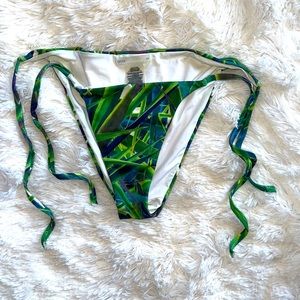 Onia Deep Green Jungle Tie Bikini Bottom - Size Small